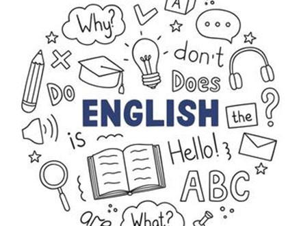 Learning English Doodle Set Language School In Sketch Style Online Language Education Course Hand Drawn Illustration Isolated On White Background Vector